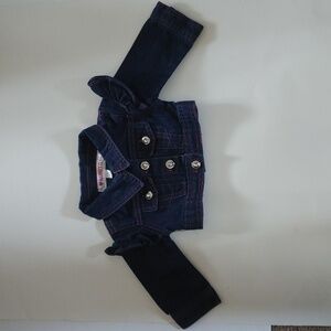 Nannette Baby Denim Jacket 3-6 Months Believe In Unicorns Unicorn Pastels